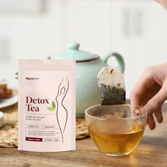 NuraSlim Té Detox – mezcla de 10 plantas naturales sin cafeína para la hinchazón y el metabolismo